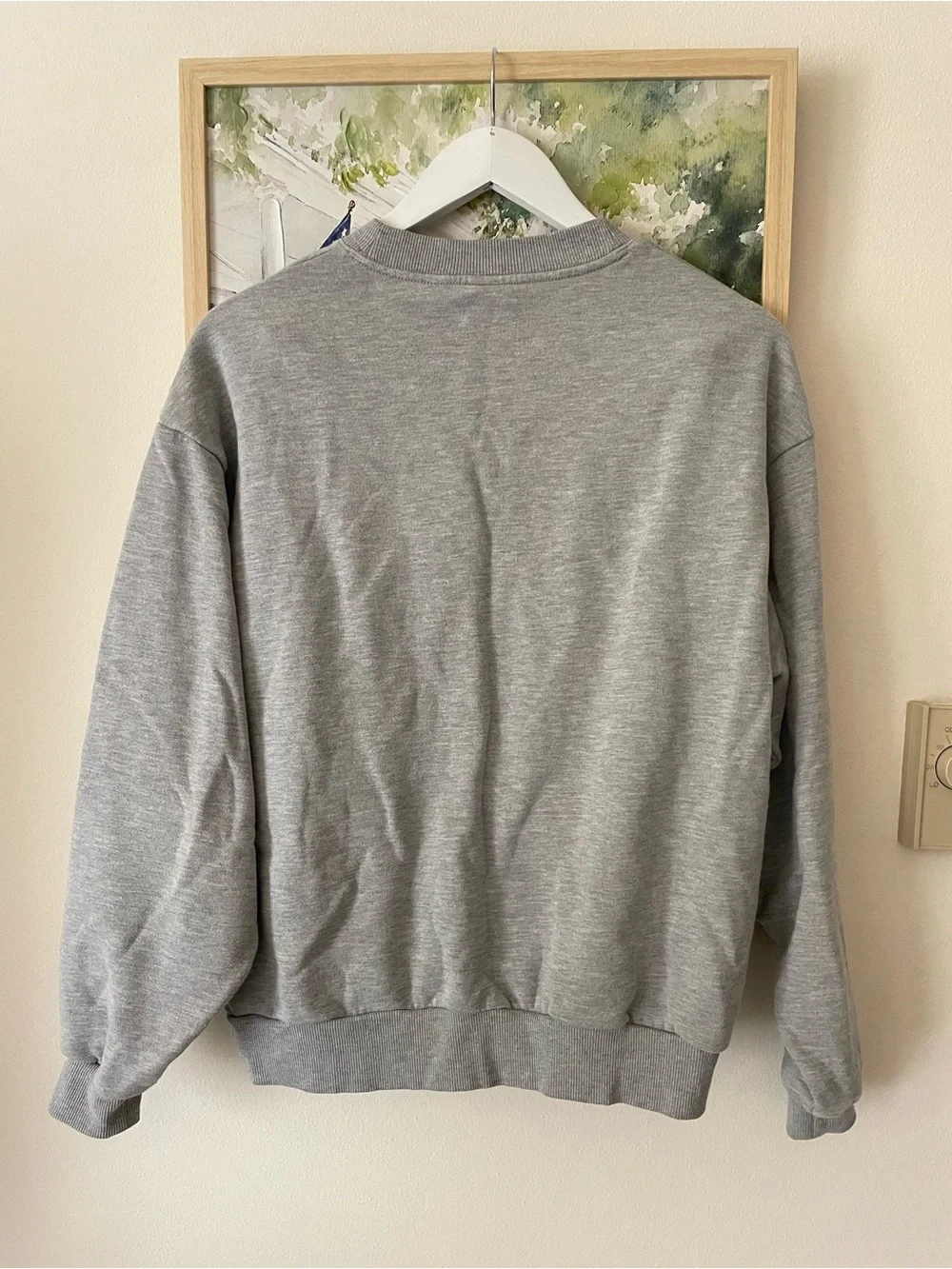Alo Accolade Oversized Crewneck Logo Pullover Sweatshirt Grey Size XS